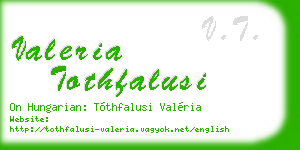 valeria tothfalusi business card